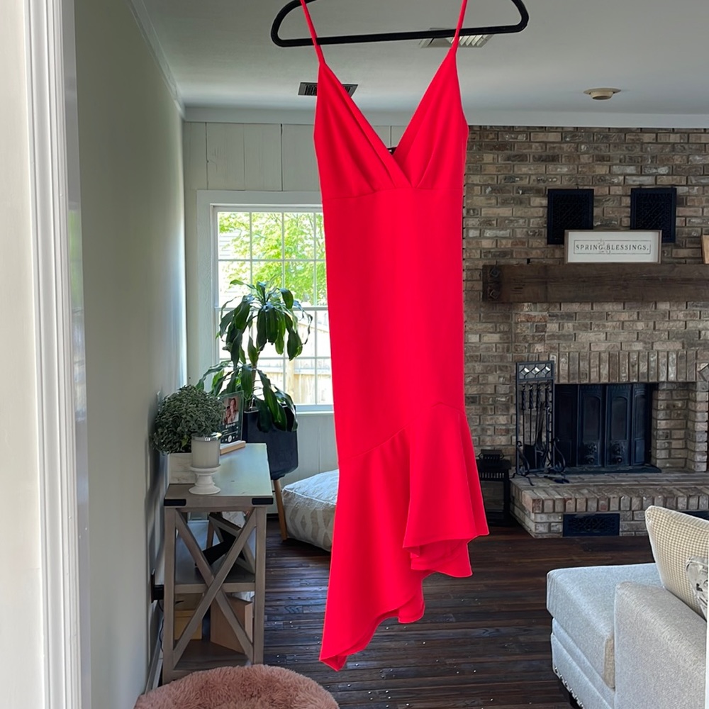 Red MIDI Dress